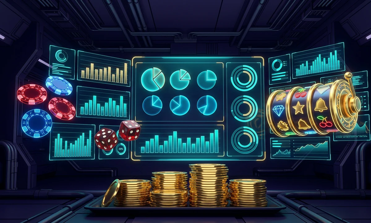 Casino strategy cockpit with RTP charts and bonus tracker